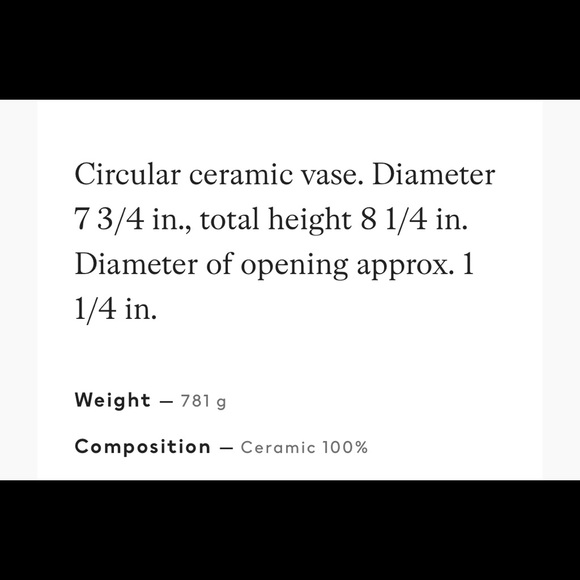 H&M CERAMIC DONUT SMALL VASE BEIGE - Picture 6 of 9